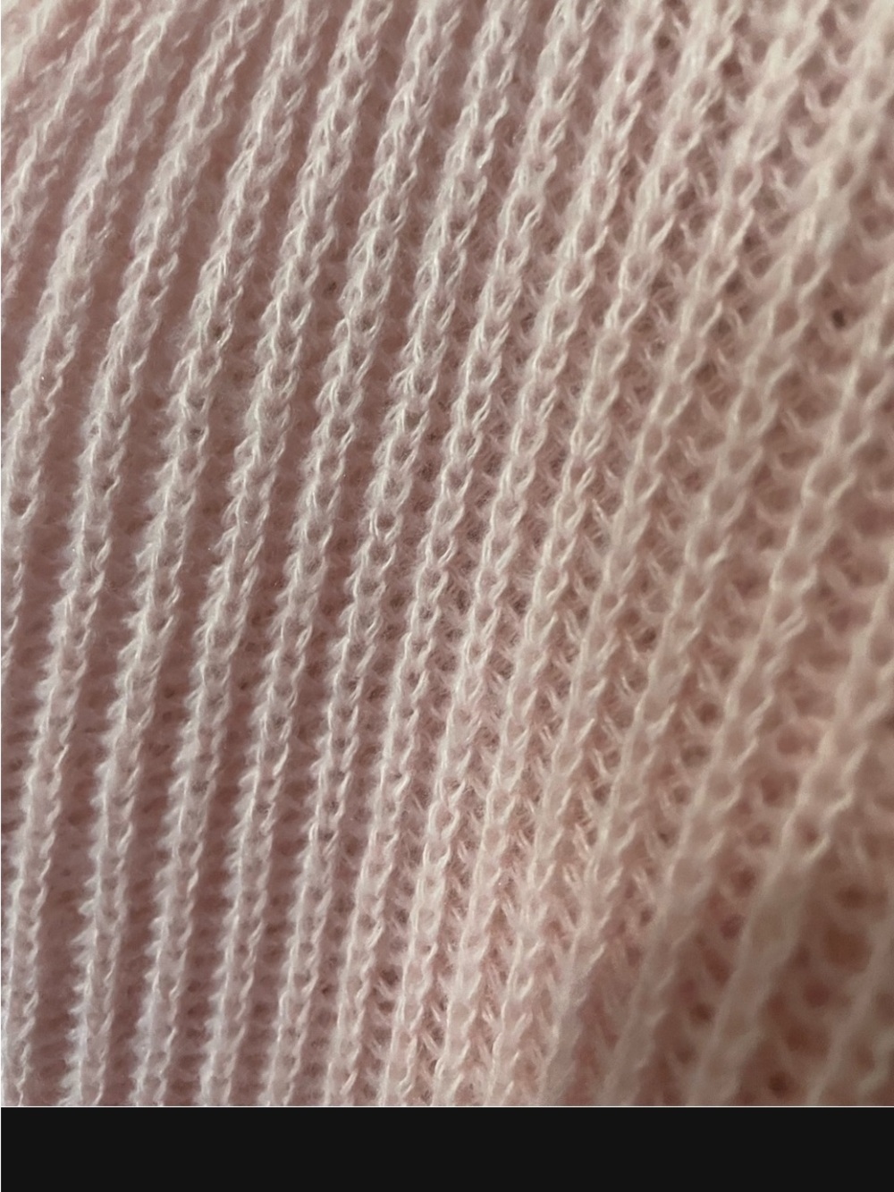 Women's Light Pink Ribbed Crew Sweater
